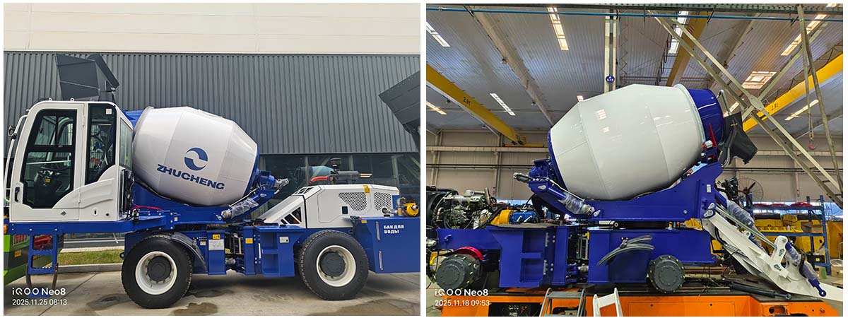 Self Loading Concrete Mixer Truck