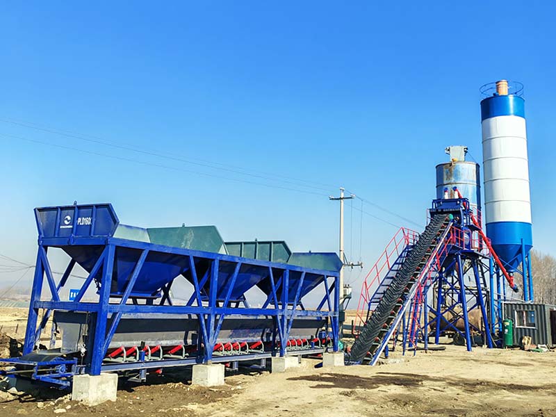HZS50 Concrete Batching Plant in Africa