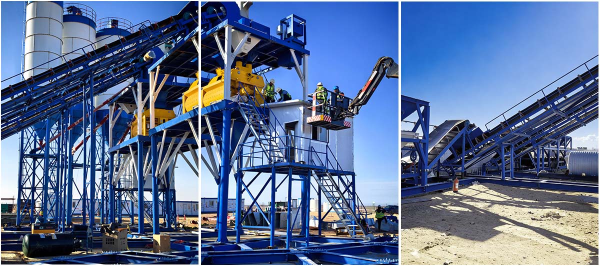 180m³/h Concrete Batching Plant in Egypt