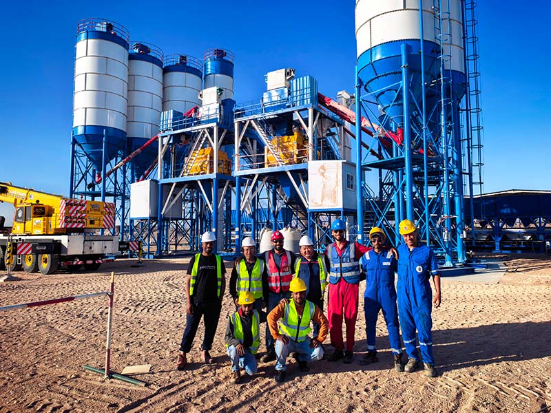 MHZS180 Concrete Batching Plant in Egypt