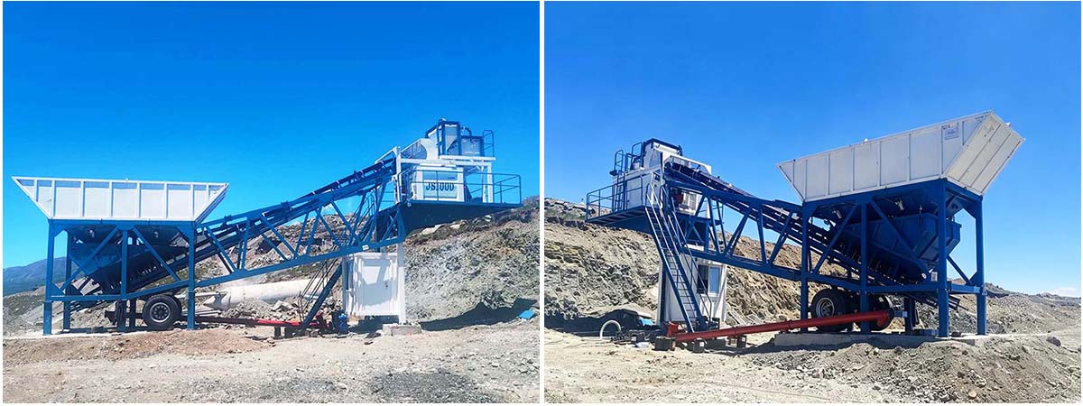 YHZS60 Mobile Batching Plant in Amenia